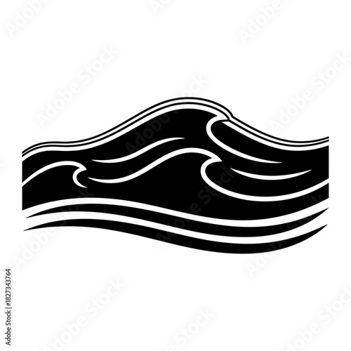 World Wetlands Water Waves Abstract dark blue ripple pattern on black background