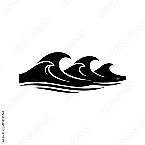World Wetlands Water Waves Abstract black water surface with alternating wave heights