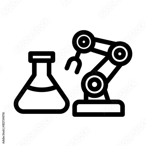 Exoskeleton Research Unit Line Icon of Exoskeletons Icon Set