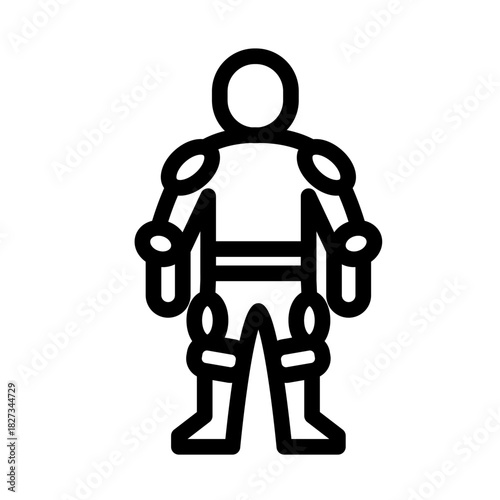 Full-Body Exoskeleton Line Icon of Exoskeletons Icon Set