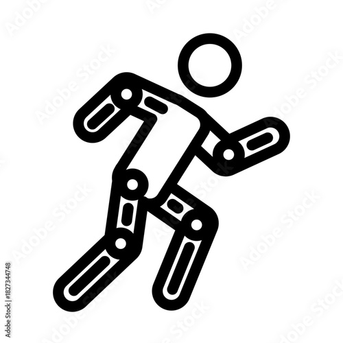 Dynamic Exoskeleton Motion Line Icon of Exoskeletons Icon Set