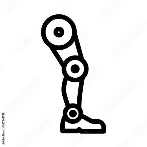 Exoskeleton Leg Module Line Icon of Exoskeletons Icon Set