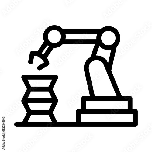Print Arm Line Icon of 3D Printing (Industrial) Icon Set
