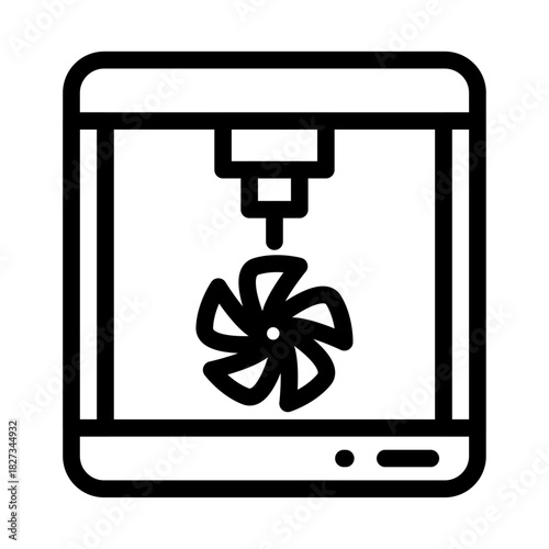 Layer Print Line Icon of Additive Manufacturing Icon Set