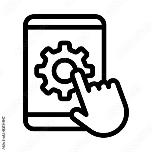 Print Control Line Icon of Additive Manufacturing Icon Set