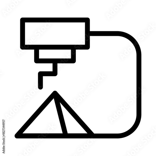 Powder Fuse Line Icon of Additive Manufacturing Icon Set