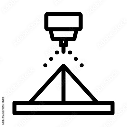 Laser Sinter Line Icon of Additive Manufacturing Icon Set