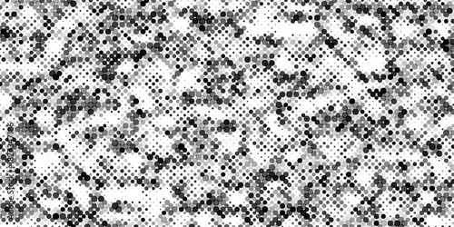 Grunge halftone gradient background. Faded grit noise texture. White and black sand wallpaper. Anime or manga style comic overlay