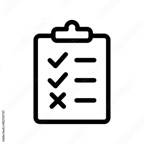 Rule Checklist Line Icon of Business Rules Engine Icon Set
