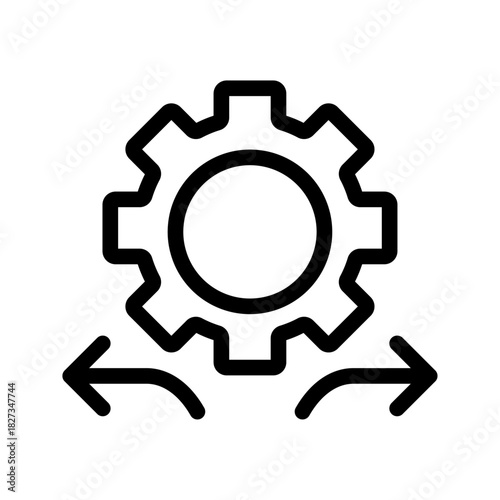 Rule Automation Line Icon of Business Rules Engine Icon Set