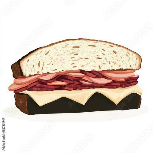 Delicious Pastrami on Rye Sandwich