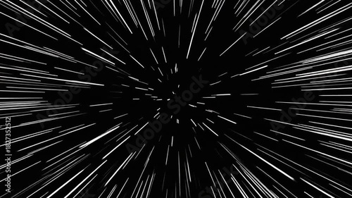 Hyperspace Warp Speed Star Trails Sci-Fi Background Animation Loop