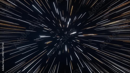 Hyperspace Jump Warp Speed Background Star Travel Visual FX
