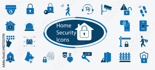 Protection, Security Icon Set. Shield, Lock, Home, Cyber Safety Outline Pack, Safety Vector Icons ,Family, Car, Health, Document ,Home Security Symbols, Cyber , Home Protection 