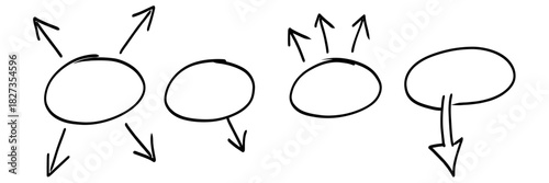 Editable Circle and Out Arrow Vector Ideal for web interfaces, apps, and data flow diagrams. Symbolizes renewal, rotation, external link, and loop process.