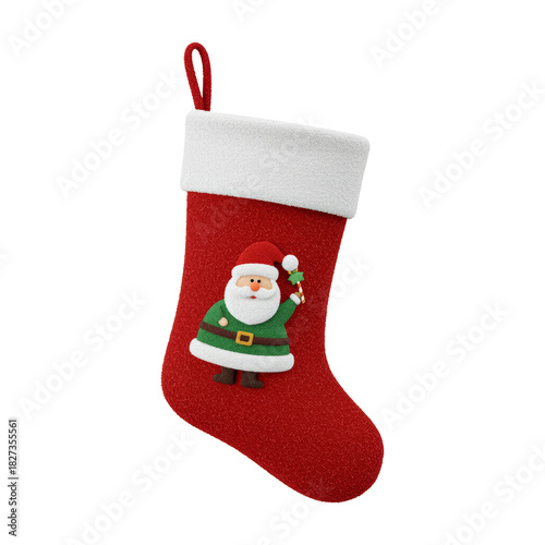 Festive santa stocking display home holiday decor cozy atmosphere