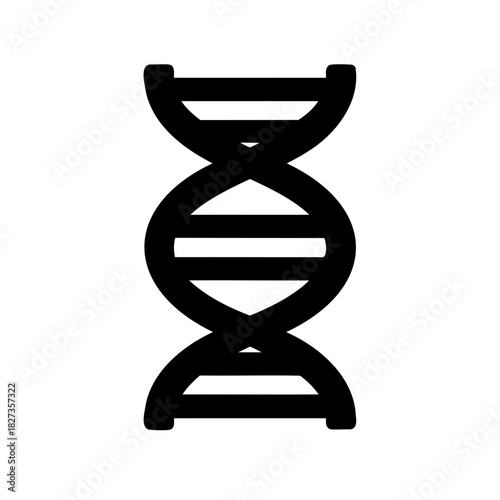 Stylized Double Helix Symbol Represents Genetics and Molecular Biology Processes