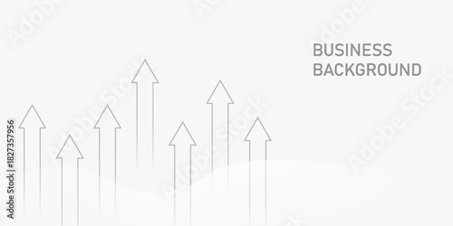 Modern white creative economy investment report chart arrow up illustration background