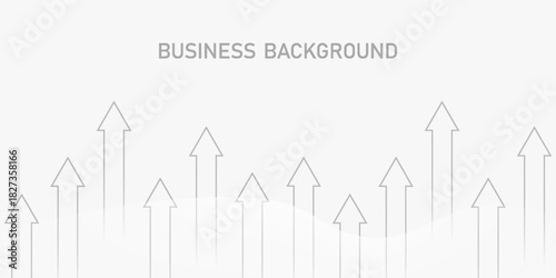 Modern white creative economy investment report chart arrow up illustration background