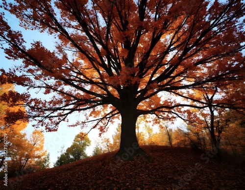 autumn sunset in the park