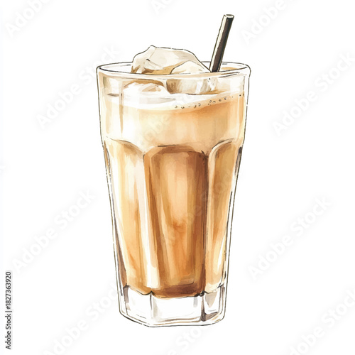 yuniazizah__a_cute_Iced_latte_in_a_tall_glass__in_neutral_muted_32fa6f5c-da36-4b7c-9b78-0133c9f8707a