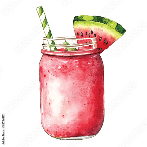 yuniazizah__a_cute_Watermelon_smoothie_in_a_mason_jar._the_styl_30ed9317-7a85-4787-bf78-514342ddf9ff