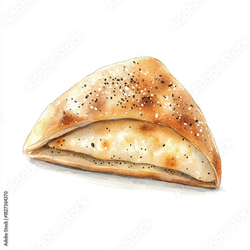 yuniazizah__a_cute_Lebanese_manakish_with_zaatar__in_neutral_mu_46d039df-5920-4d28-813f-1facf0ef693d