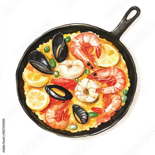 yuniazizah__a_cute_Mini_seafood_paella_served_in_a_tiny_iron_sk_dabc88f0-c760-4db6-9ccd-9bc4f1e9b734