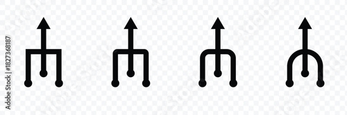 Consolidation icon set. Merge symbol. Simple consolidate abstract icon in black, white and blue symbol for website design, app, UI. isolated on white and black background. vector illustration. EPS 10 