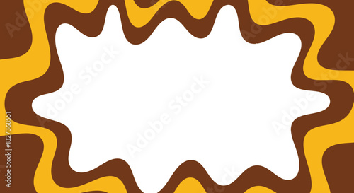 Abstract brown and yellow background with white space.