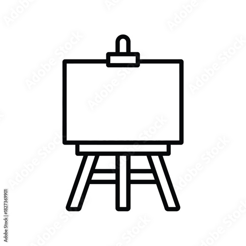 Artistic tool representation for artists designers and educational settings featuring simple drawing board stand equipment display item