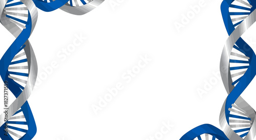 DNA Double Helix Frame Border Science Medical Technology.