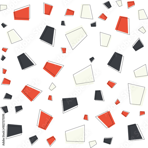 Geometric trapezoid pattern with vibrant color accents
