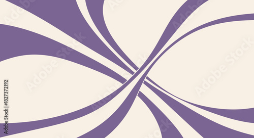 Abstract purple lines crossing each other on a beige background.