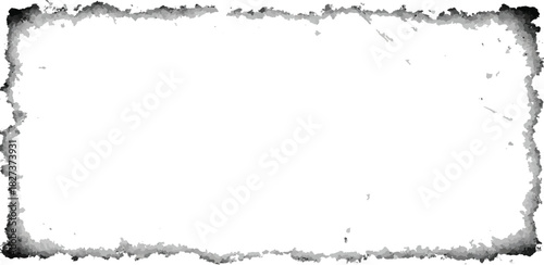 Grunge frame with rough edges black and white border for photos posters and graphic design projects