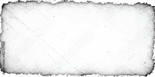 Distressed paper frame with burnt edges a grunge vector texture perfect for adding an aged or vintage look to your designs