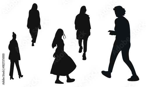 Women Walking Silhouette Collection