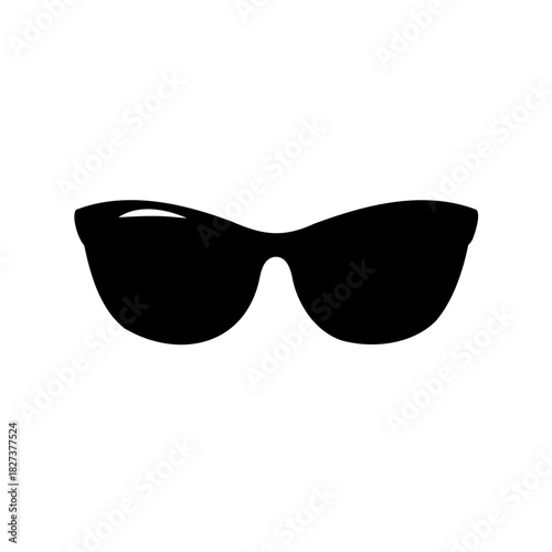Stylish black sunglasses providing protection from the sun on a white background