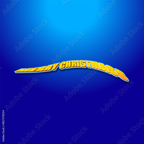 This bold “MERRY CHRISTMASS” text design features bright yellow cartoon-style lettering arranged in a festive curved layout. 