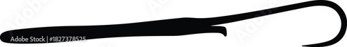 Illustration fishing hook silhouette design minimal black and white vector