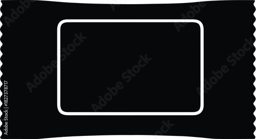 Illustration sachet packaging closed blank design silhouette vector