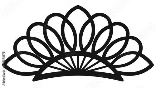 Stunning floral motif graphic, perfect for adding a touch of elegance and sophistication to your designs, branding, or creative projects, sleek and refined