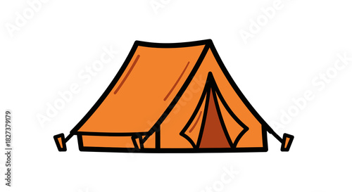 tourist tent on a white background