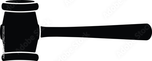 Illustration Gavel justice symbol judge law silhouette vector