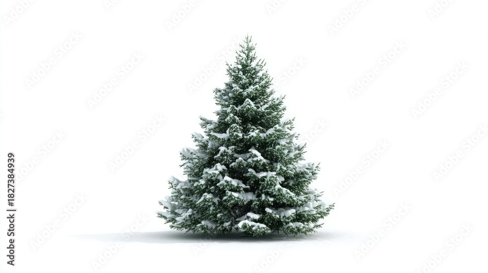 Fototapeta premium Christmas tree on a white background
