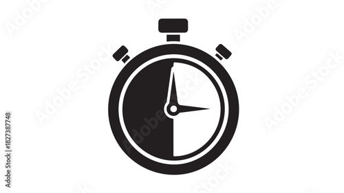 Stopwatch icon simple flat vector illustration isolated on white background for app design and infographic