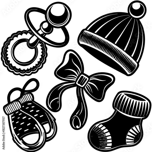 set of hair accessories