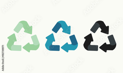Recycle icon design vector