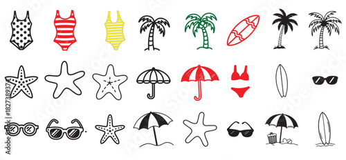 Coastal Beach Elements Collection