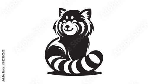 black color African animal silhouette vector illustration, solid white background